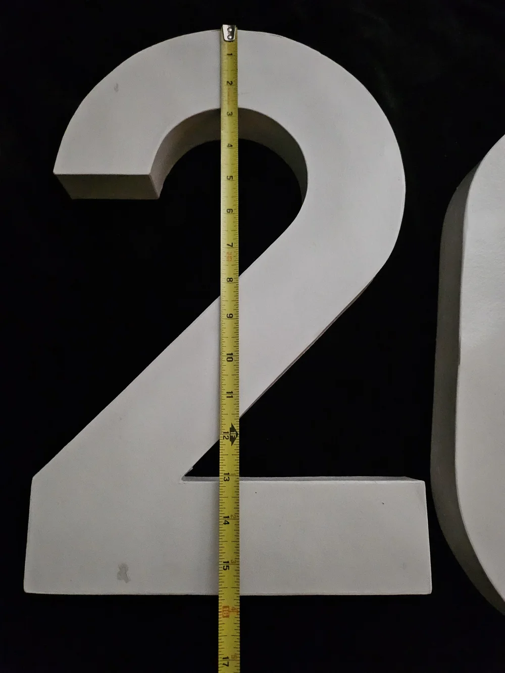Large White Cardboard Number 26 Decorative Set